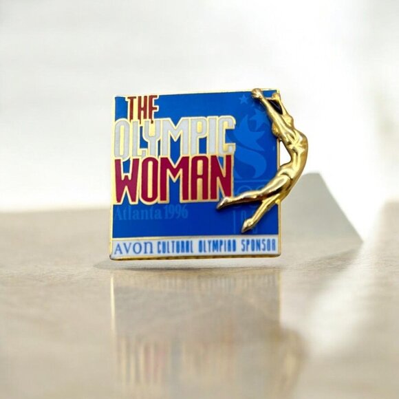 Vintage Avon 1996 Atlanta Olympic Woman Pin Cultural Olympiad Sponsor - Picture 1 of 6